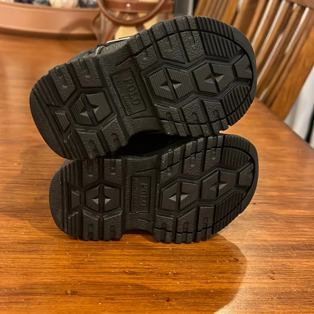 Polo Ralph Lauren Colbey Boots Black new Preschool Toddlers Boys Girls Size 4